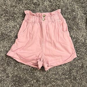 H and M paper bag high waist shorts
